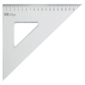 Driehoek Aristo 23620 200mm 30/60graden transparan