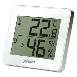 Thermometer hygrometer Alecto WS-55 wit - zilver