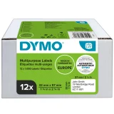 Dymo 11354/S0722540 verwijderbaar etiket - 32x57mm - 1000 per rol - 12 rollen