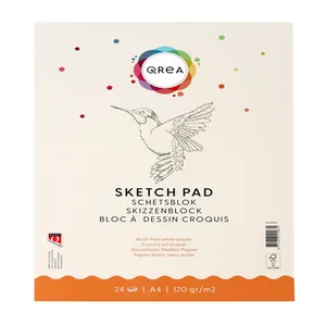 Schetsblok Qrea A4 24 vel 120gr gelijmd