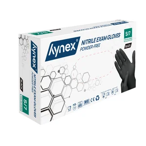 Handschoen Hynex nitril S zwart 3.5g pak à 100 stu