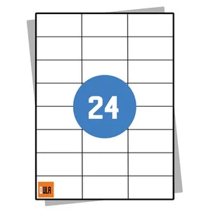 DULA Etiketten A4 24 stickers per vel 70x37mm 1.000 vel