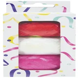 Lint set à 3 kleuren rood, wit en roze