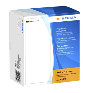 Frankeeretiket HERMA 4329 dubbel 163x45mm 500 stuk