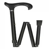 Wandelstok Able2 opvouwbaar soft derby handvat zwart