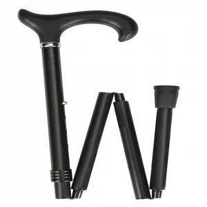Wandelstok Able2 opvouwbaar soft derby handvat zwa