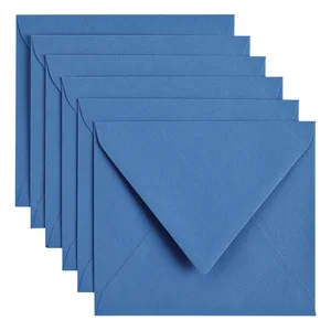 Envelop Papicolor C6 114x162mm donkerblauw pak à 6