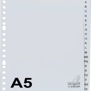Tabbladen Kangaro A5 17-gaats G520AZM alfabet grij