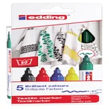 Textielmarker edding 4500 rond 2-3mm basis assorti 5 stuks