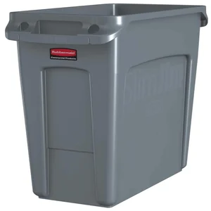 Afvalbak Rubbermaid Slim Jim Vented met luchtsleuv