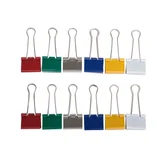Papierklem MAUL 213 Foldback 32mm capaciteit 13mm assorti 12 stuks