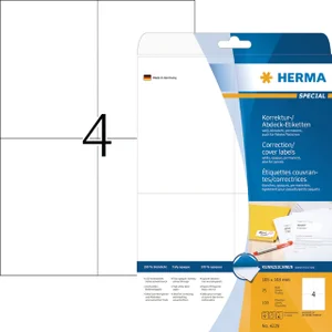 Etiket HERMA 4229 105x148mm A6 correctie wit 100 s