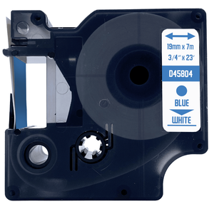 DULA - Dymo D1 45804 / S0720840 Blauw op wit 19mm x 7m