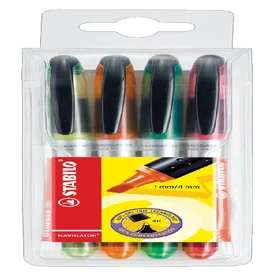 Markeerstift STABILO Navigator 545/4 assorti etui