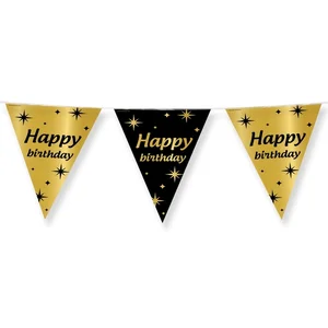 Classy Party flags foil Happy Birthday