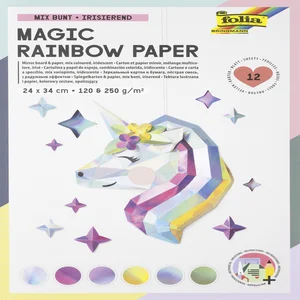 Regenboogpapier en karton Folia 24x34cm 120gr en 2