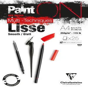 Tekenblok Clairefontaine Paint On A4 glad 25 vel 2