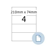 Etiket HERMA 8405 A4 EXPR 500 210x74mm wit 2000 stuks