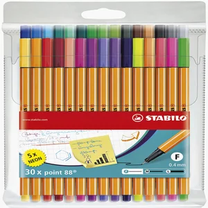 Fineliner STABILO point 88/30 fijn assorti etui à