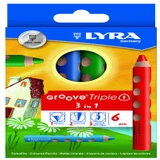 Kleurpotlood LYRA Groove Triple One extra dik set à 6 kleuren