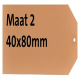 Label karton nr 2 200gr 40x80mm chamois 1000 stuks