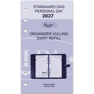 Agendavulling 2027 Kalpa Personal 1dag/1pagina