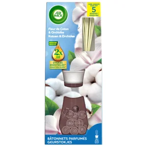 Geurstokjes AirWick Essential Oil Katoen & Orchide