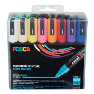 Paintmarker Uni POSCA PC5M medium assorti set à 16