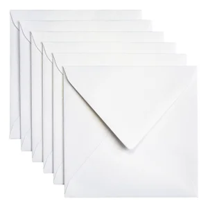 Envelop Papicolor 140x140mm metallic parelwit pak