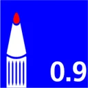 Potloodstift Pentel 2B 0.9mm zwart koker à 15 stuk