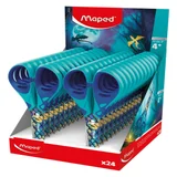 Schaar Maped Dragon 13cm display à 24 stuks blauw