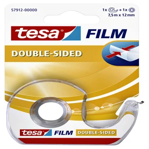 Tape tesafilm® dubbelzijdig 12mmx7,5m transparant