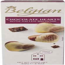 Chocolade The Belgian hartjes brownie gezouten 65