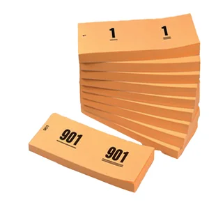 Nummerblok 42x105mm nummering 1-1000 oranje 10 stu