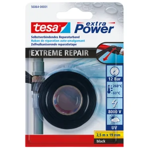 Reparatietape tesa® Extreme Repair 2.5mx19mm zwart