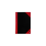 Notitieboek Bantex zwart/rood A6 lijn 70gr 96vel