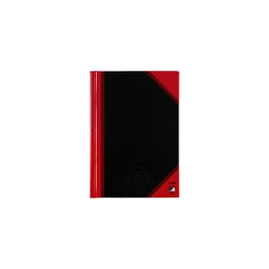 Notitieboek Bantex zwart/rood A6 lijn 70gr 96vel