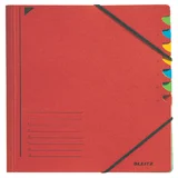 Sorteermap Leitz 7 tabbladen karton rood