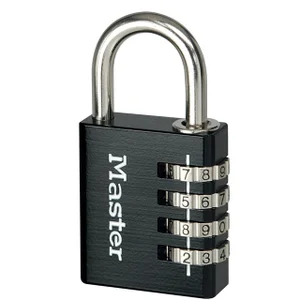Hangslot MasterLock combinatieslot aluminium + hoo