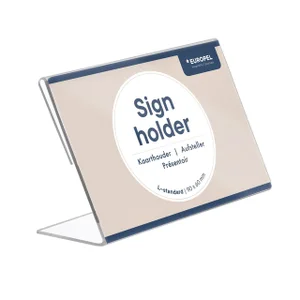 Kaarthouder Europel L-standaard 90x60mm liggend ac