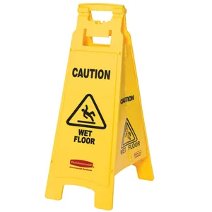 Waarschuwingsbord Rubbermaid vierzijdig Engels 97c