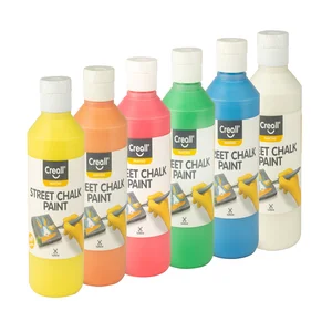 Stoepkrijtverf Creall Chalk Paint 6 kleuren à 250m