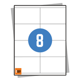 DULA Etiketten A4 8 stickers per vel 105x70mm 100 vel