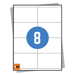 DULA Etiketten A4 8 stickers per vel 105x70mm 100 vel