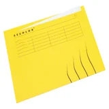 Vouwmap Secolor met tabrand A4 100% gerecycled karton 250gr Geel