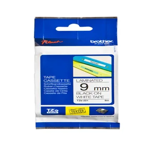 Labeltape Brother P-touch TZe-221 standaard 9mm zw