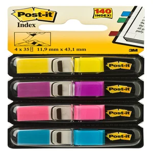 Indextabs 3M Post-it 683 11.9x43.2mm 4 kleuren 140