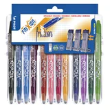 Rollerpen PILOT friXion medium assorti Set2Go à 12 stuks