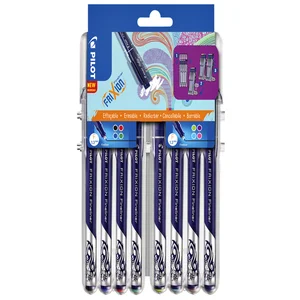 Fineliner Pilot friXion fijn assorti etui à 8 stuk