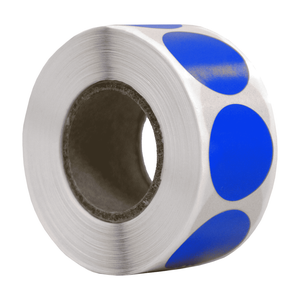 DULA Etiketten rond blauw 20mm - 500 stickers op rol - Sluitzegel